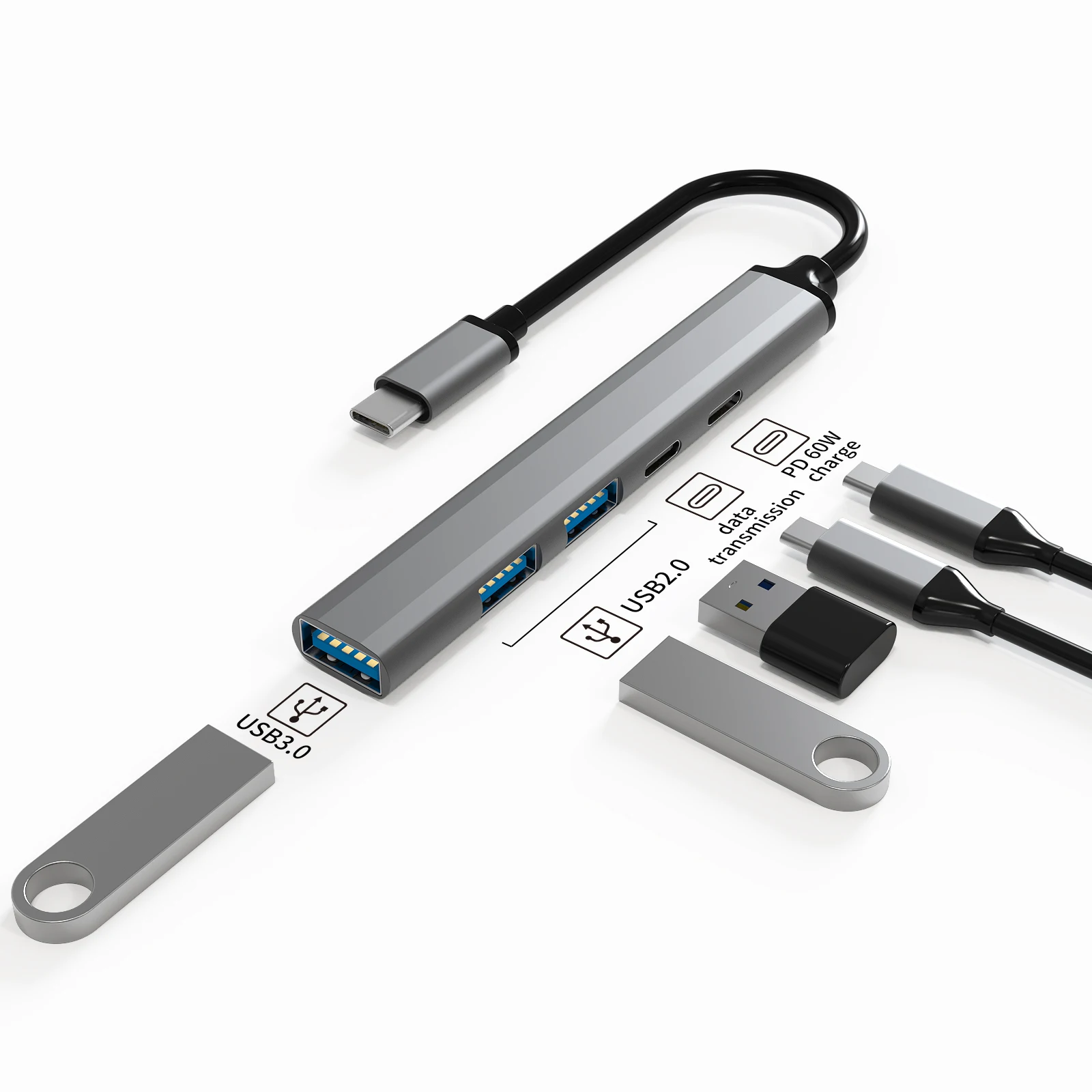 Tanie Typ USB C HUB 3.0 Port Multi Splitter Adapter OTG dla Lenovo sklep