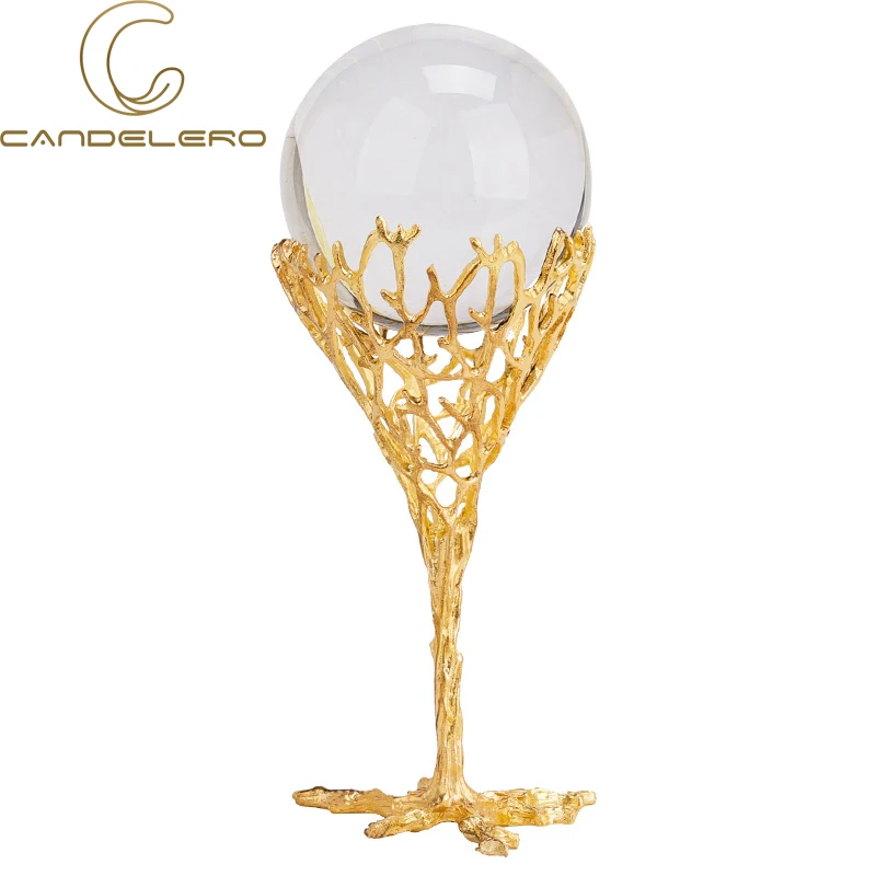 

Gold Statues For Home Decor Sculptures And Figurines Ornaments For The Living Room Desk Table Tv Cabinet Tree Rose Crystal Ball