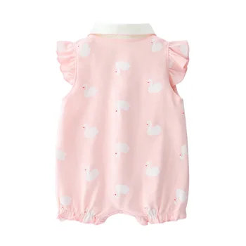 Baby Girl Summer clothing short Sleeve cute cotton baby clothes rompers for girls print polka dot boutique clothes onesie 3