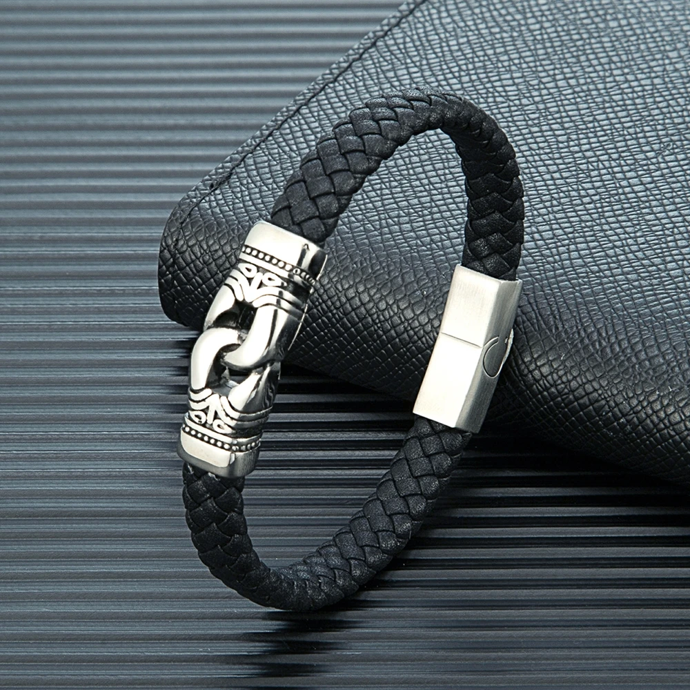 Bracelet Homme/femme Acier Inoxydable JewelryWe - Gravure Personnalisable, Chaînes Multicouches