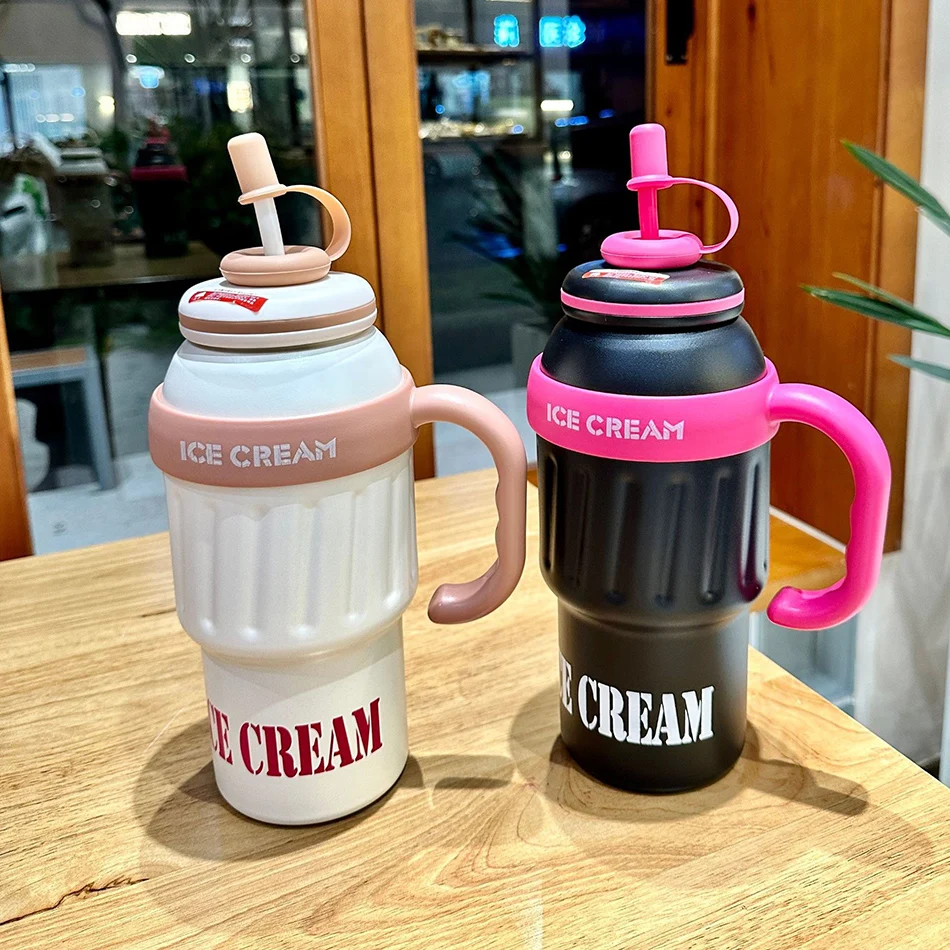 New Large Capacity Thermos Cup With Handle And Straw Stainless Stee Car Portable Travel Thermal Cup Big Mac Thermos Water Bottle - Aliexpress 15 21 New Large Capacity Thermos Cup With Handle And Straw Stainless Stee Car Portable Travel Thermal Cup Big Mac Thermos Water Bottle - Aliexpress 15