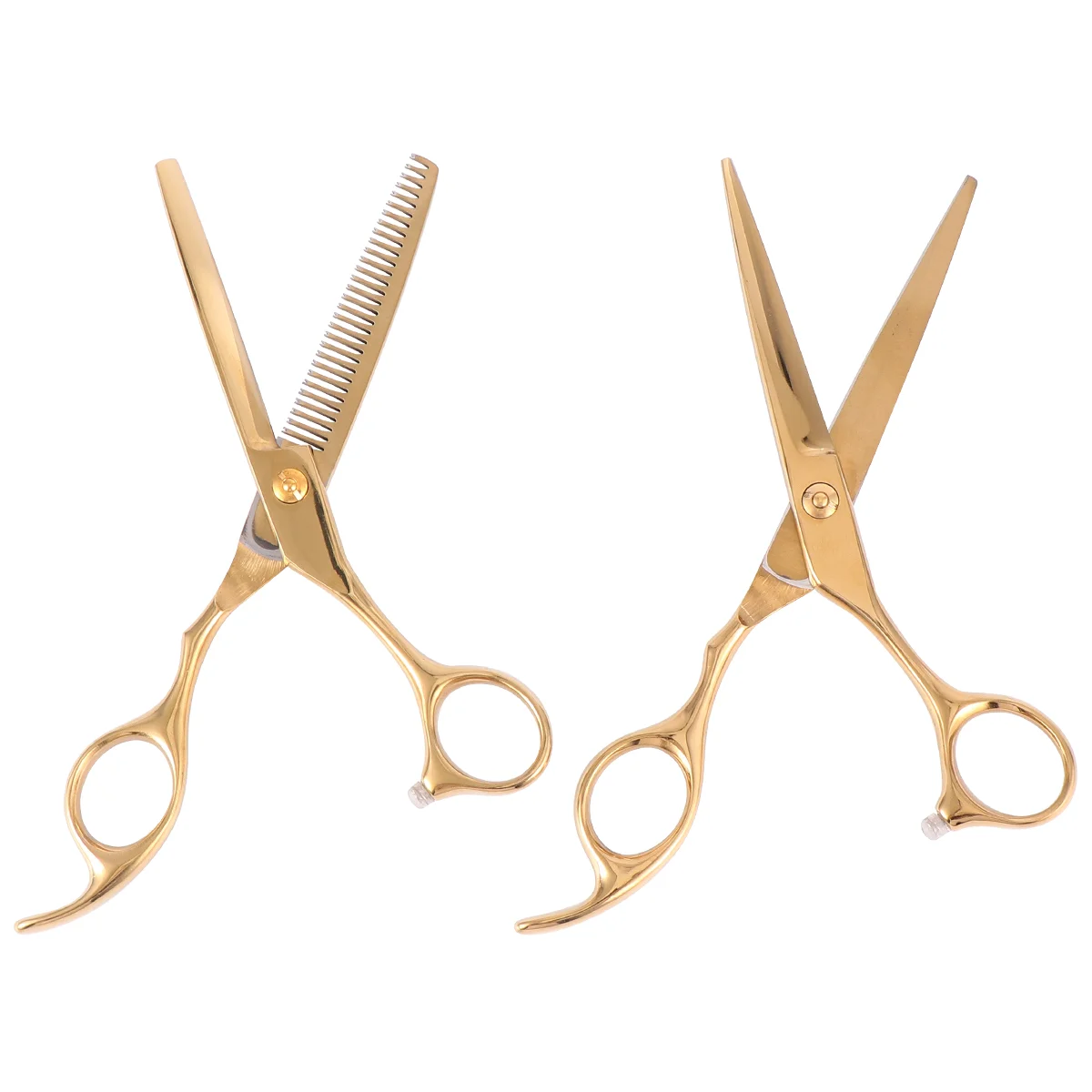 

2 Pcs Hair Cutting and Hairdressing Scissors Stainless Steel 6-Inch Barber Tool Trimmer for Men