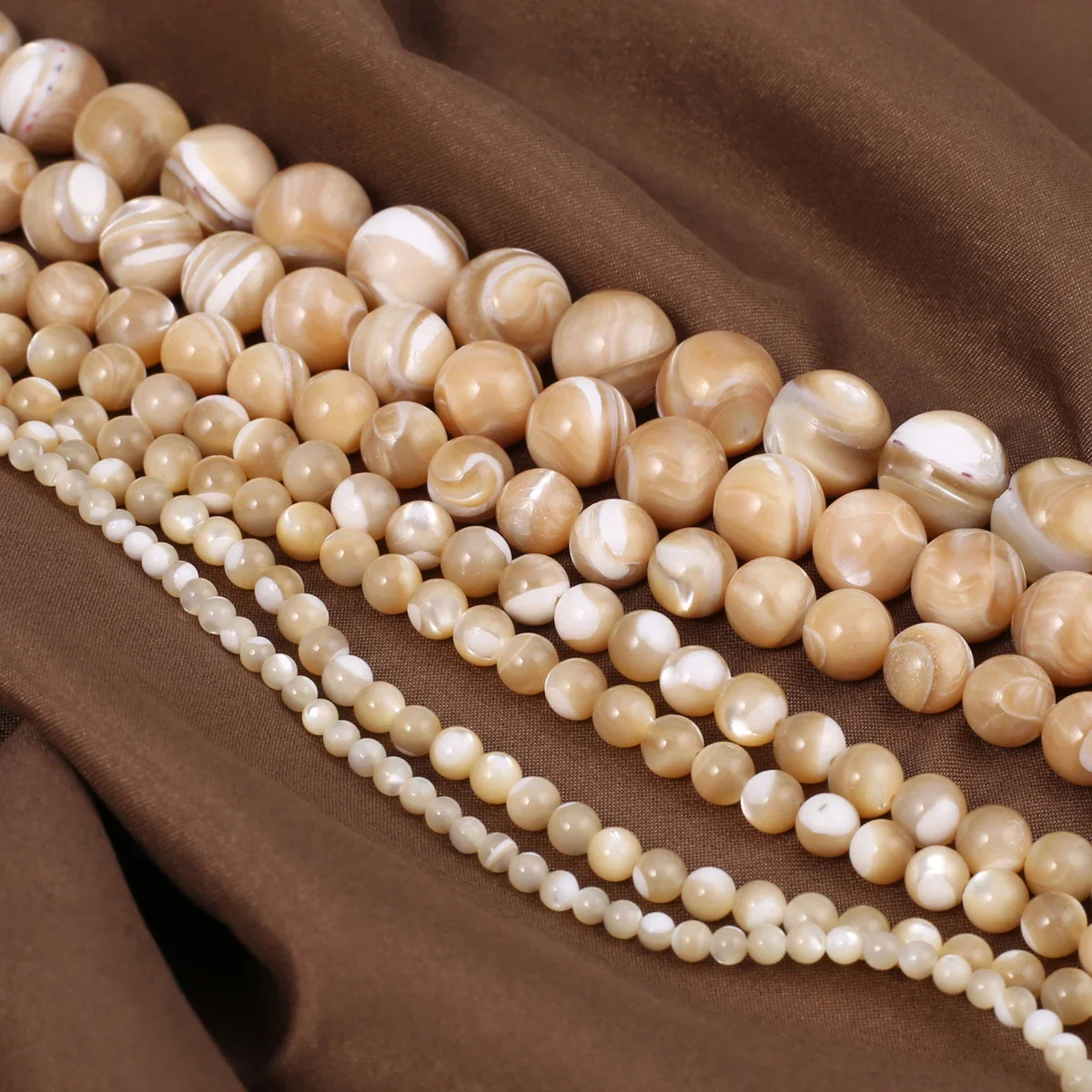 Natural shell beads Round shape Mother of pearl loose isolation bead for Jewelry Making DIY for bracelet necklace Accessories