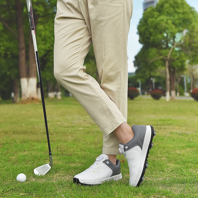 Professional Golf Shoes Men Big Size 39-47# Anti-slip Removable Studs Golfer Shoes Outdoor Beginner Golf Trainers Athletic