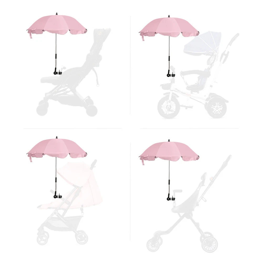 Sunscreen Baby Pram Umbrella Adjustable Waterproof Infant Stroller Cover Sunshade Parasol Pramchair Accessories baby stroller accessories display	