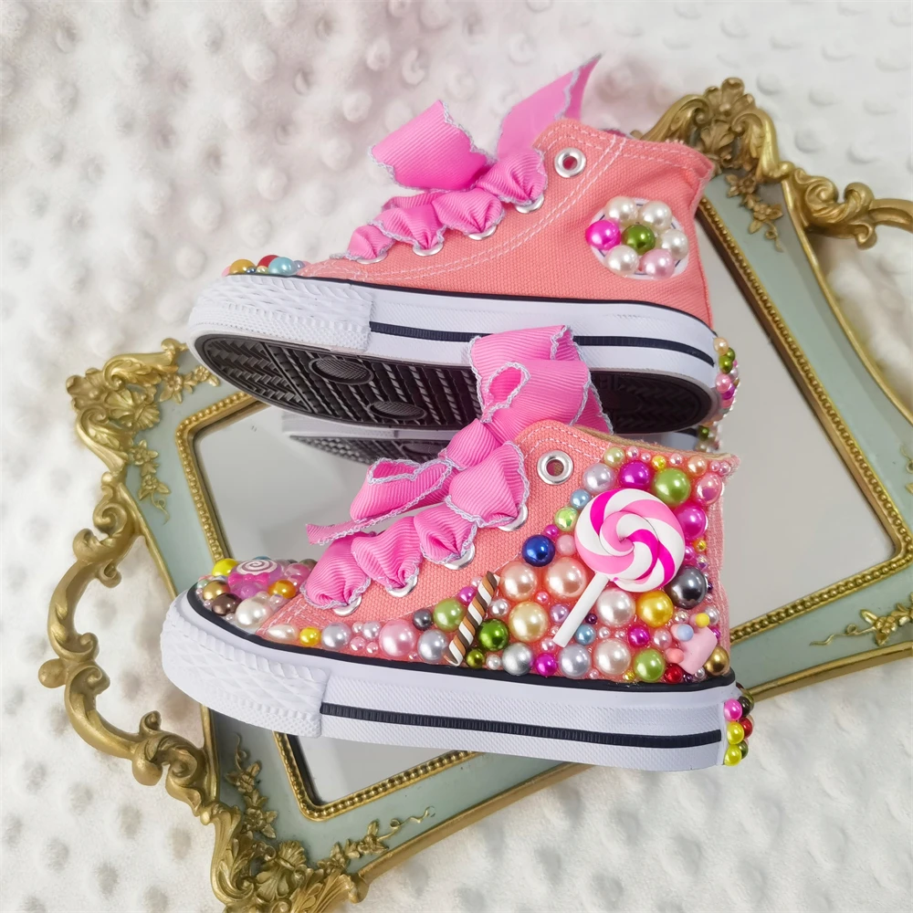 Kids Shoes Name Photo Custom Design For Girl Birthday Party