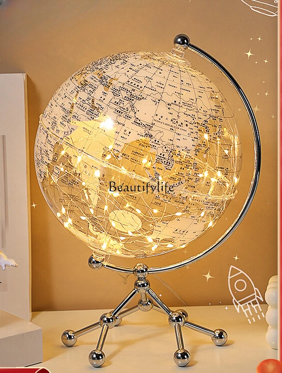 

Light Luxury High-End Transparent Globe Ornament Creative Home Decorations