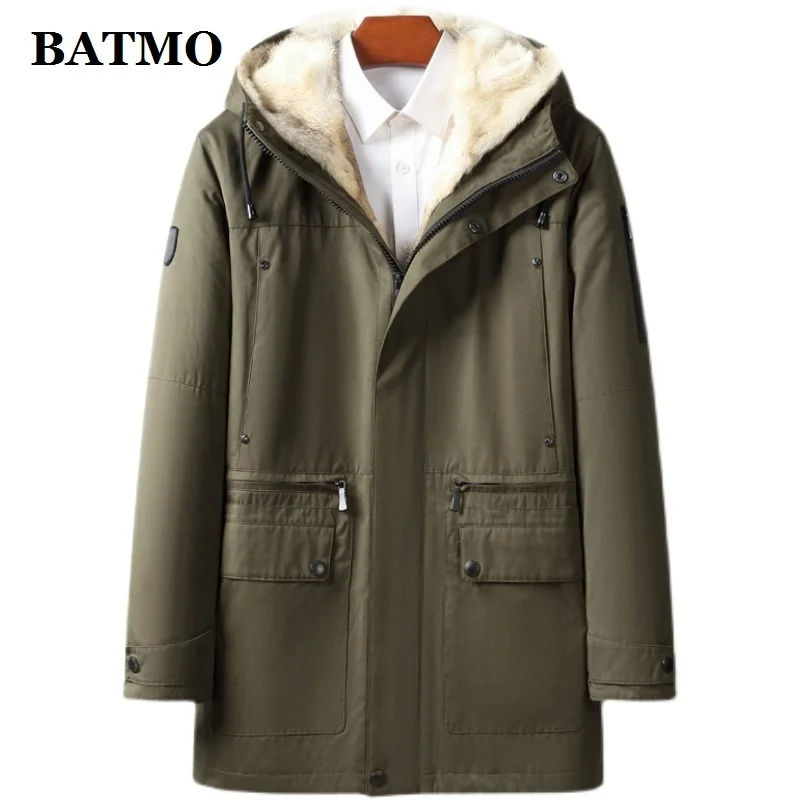 

2024 new arrival winter 100% natural wolf fur liner hooded jackets men,men's warm parkas Overcoat