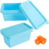 Silicone Freezer Molds With Lids Soup Freezer Ice Cube Tray Food Freezer Trays Container for Storing Freezing Soup, Broth, Sauce 1