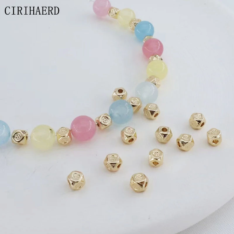 

Jewelery Beads To Make Bracelets 14K/18K Gold Plated Metal Special Bead For Jewelry Making Spacer Beads Diy Accessories Findings