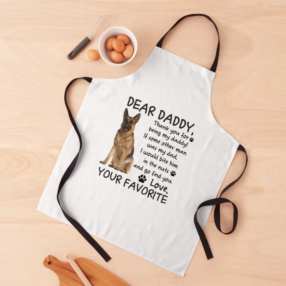 

Cute German shepherd Dog Dad Quote Apron Chef Uniform House Things For Home And Kitchen Kitchen For Man Apron