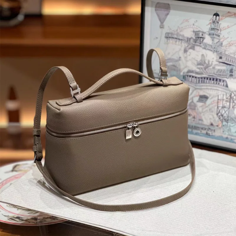 

Luxury Brand Women Handbags 2023 Fashion Small Box Bucket Bags High Quality Lychee Pattern Genuine Leather Single Shoulder Bags