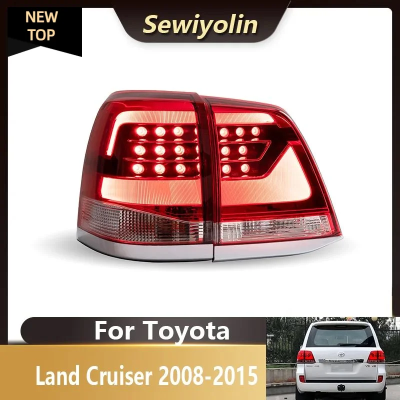 

Car Parts Led Tail Lights For Toyota Land Cruiser 2008-2011DRL Signal Brake Reverse Plug And Play 12V Driving Lamps IP67