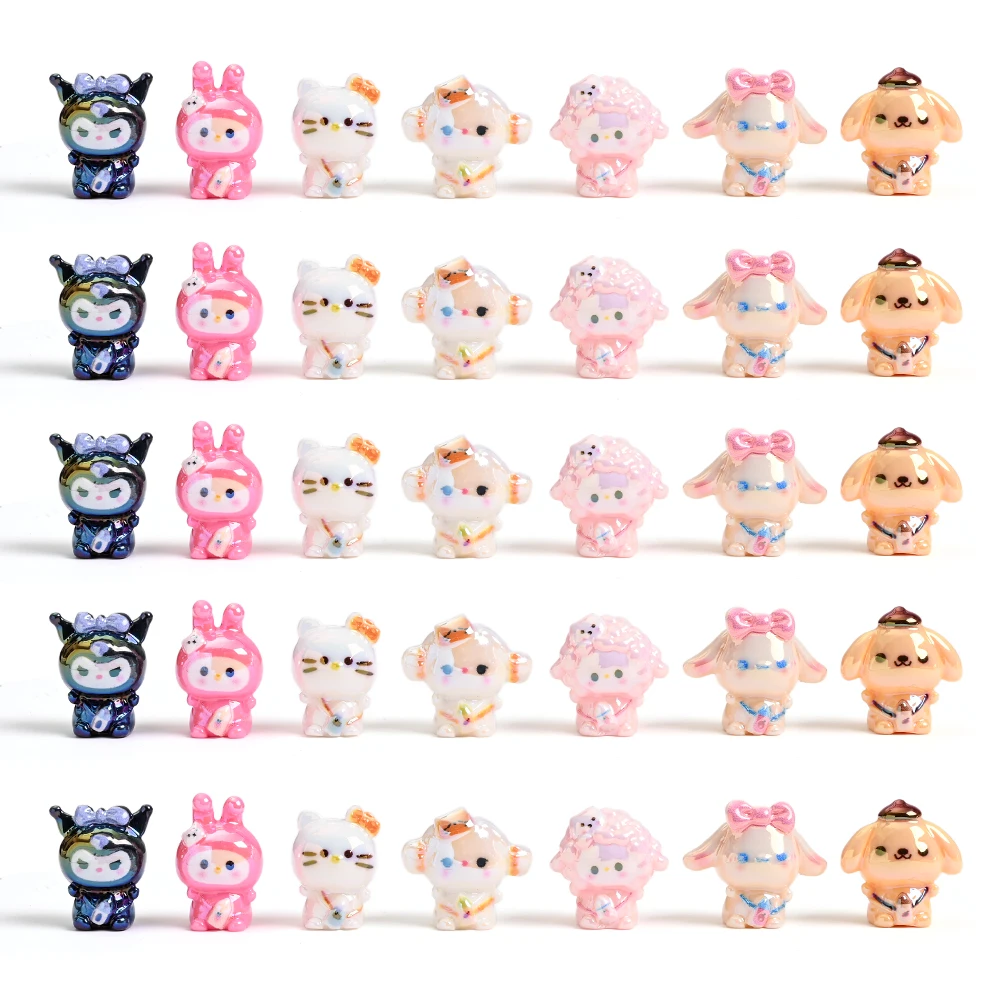 10Pcs Sanrio Resin Focus Bead Baby Teether Bead For Making Teething Chew Toys DIY Pacifier Chain Clips Jewelry Accessories
