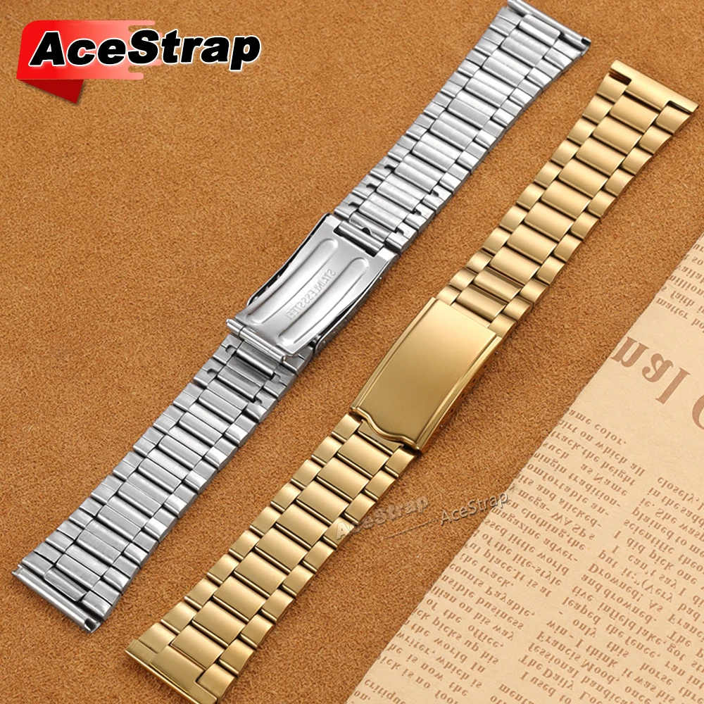 Elegant Silver Universal Steel Watch Band - Premium Metal Bracelet Replacement Wristband
