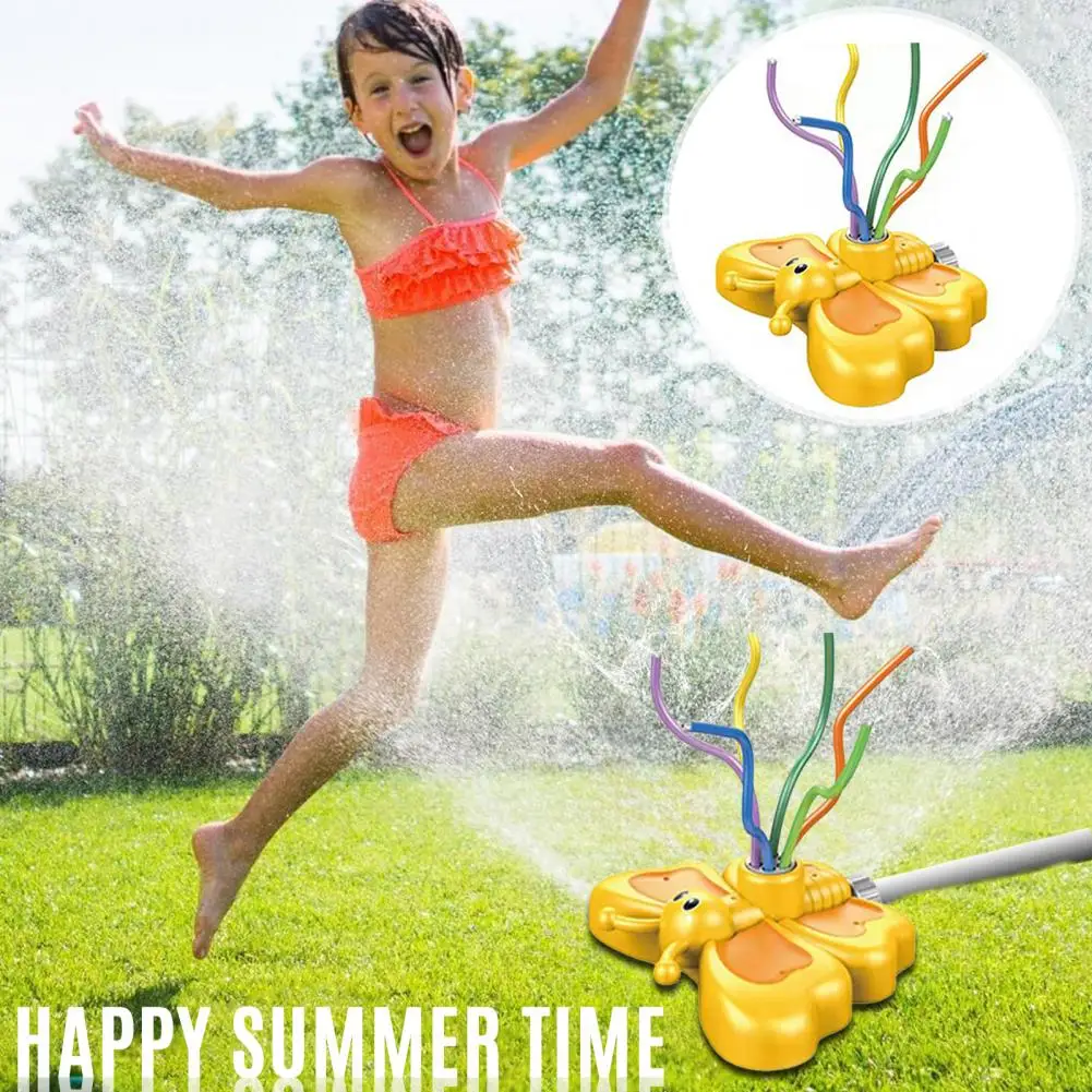 Butterfly Shape Water Toy Fun Backyard Water Play Sprinkler Toy for Kids Ages 4-8 Outdoor Summer Games Activities for Boys