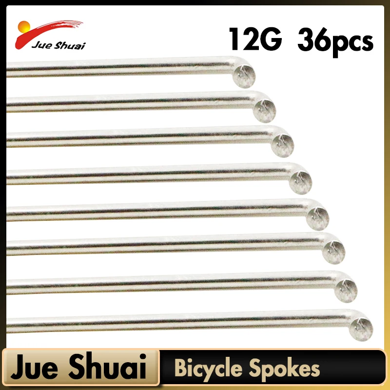 36 pcs Bicycle Spokes for Motor Wheel 12G/K Bike Spokes with Nipples 