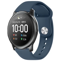 Silicone Smartwatch Replacement Band - Universal Fit for 20mm (Deep Blue)