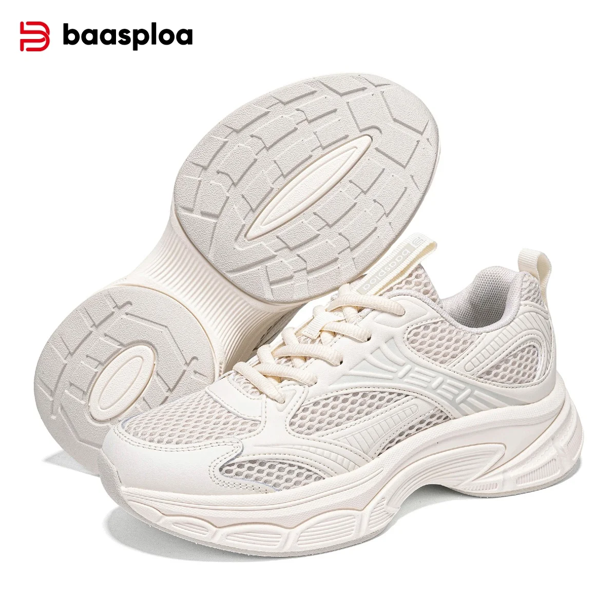 Tênis Femininos Baasploa para Corrida 35-42 Moda Leve em Malha Respirável Confortáveis e Macios para Atividades ao Ar Livre 7