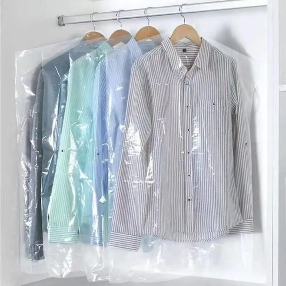 10Pcs Clothes Dust Cover Clear Garment Bag Garment Covers Waterproof Garment Bags Wardrobe Hanging Clothing Coat Dust Cover 6