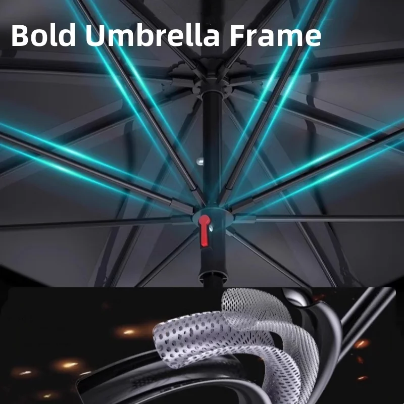 1.8-2.6M Fishing Umbrella Outdoor Folding Fishing Parasol Sun Protection Camping Umbrella Adjustable Beach Garden Big Parasol