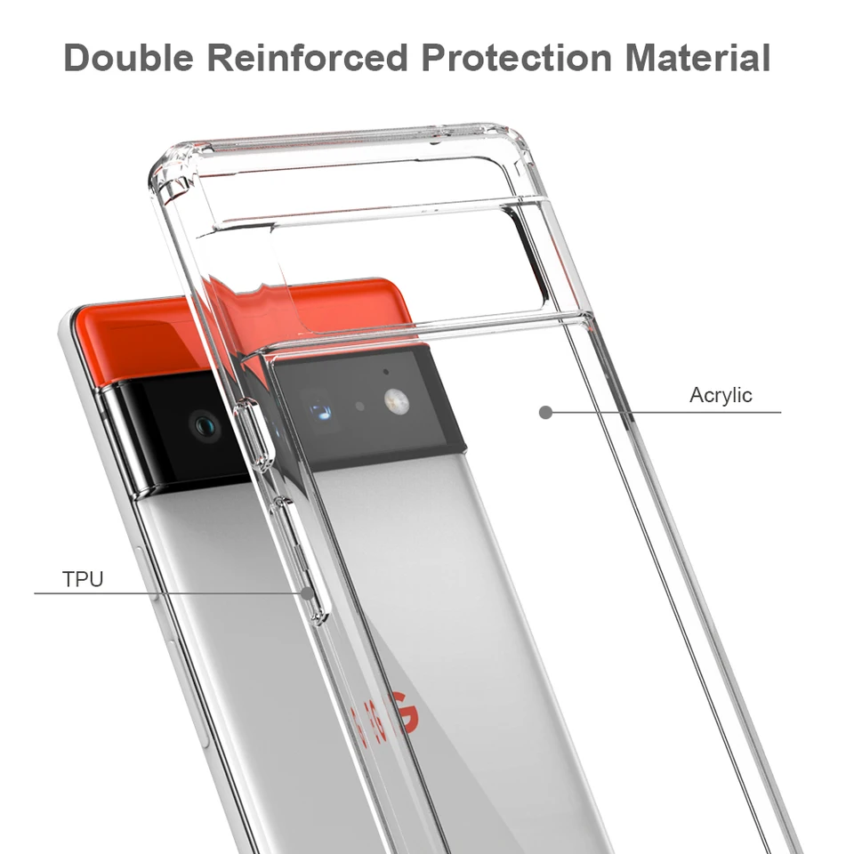 Liner Trasparente Cover per Google Pixel 6 PRO, Rugged