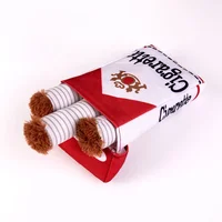 Creative Cigarette Interactive Giggles Dog Toys Funny Plush Chewing Toy with Squeaking Sound Dog Toy Cigaret Box Good Pet Gifts 2