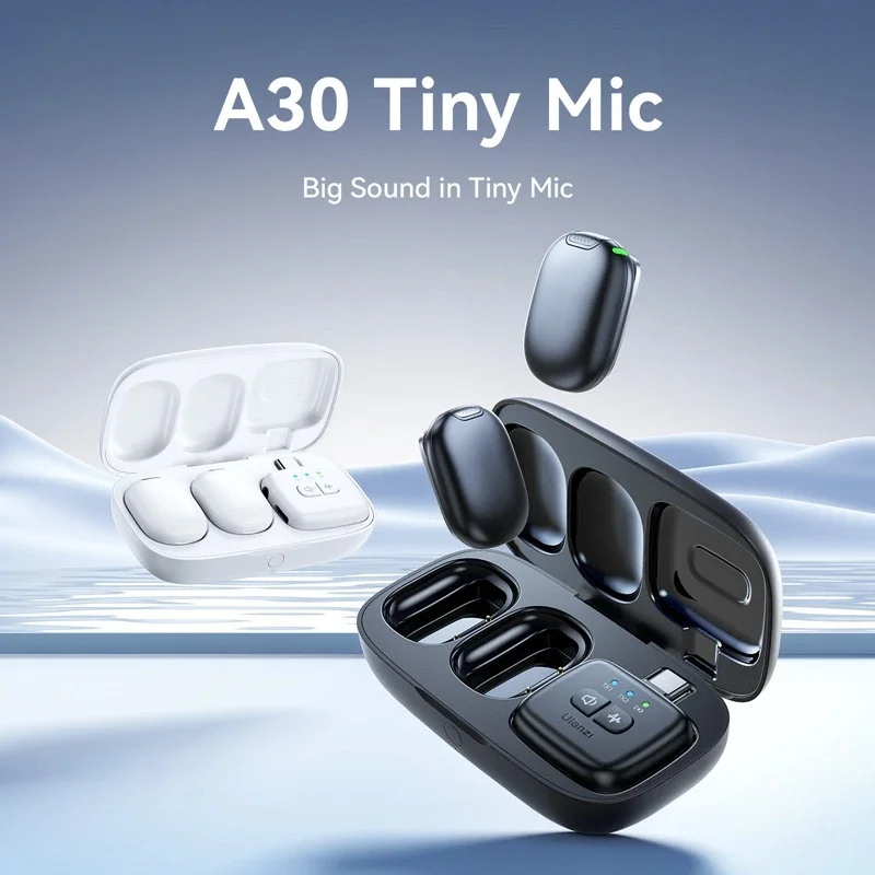 Ulanzi A30 ワイヤレスラベリアマイク 50M リモコンスマートフォン