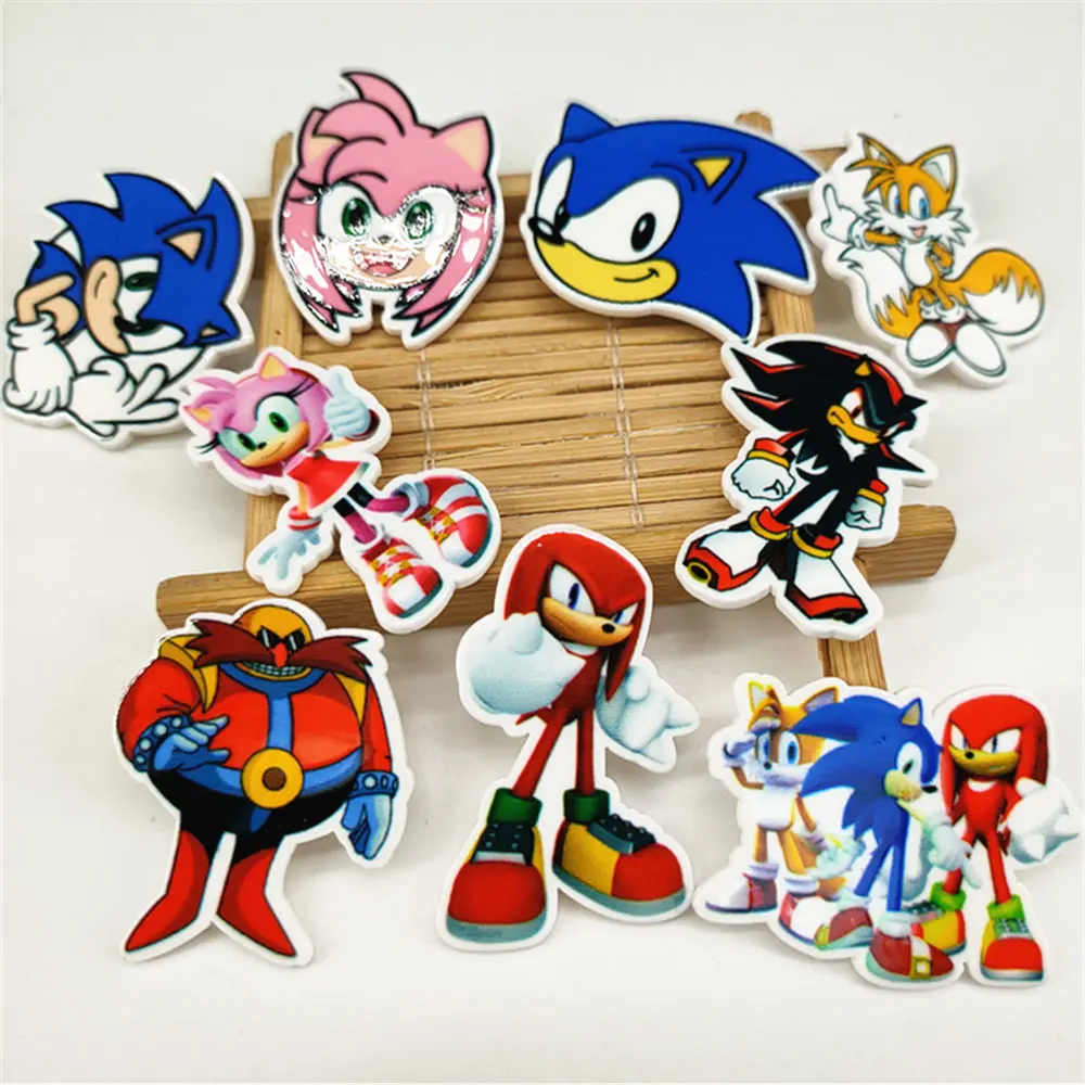 

10 шт. звуковой Ежик, акриловая плоская задняя часть, искусственные банты для волос своими руками, украшения для рукоделия, подарок