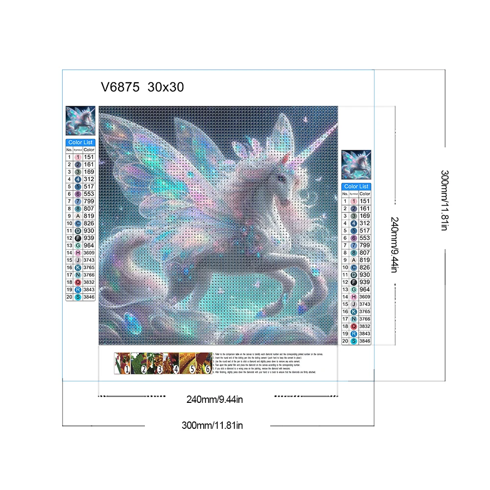 5D DIY Full Round Drill Diamond painting Dream Unicorn Home Decor Art Craft