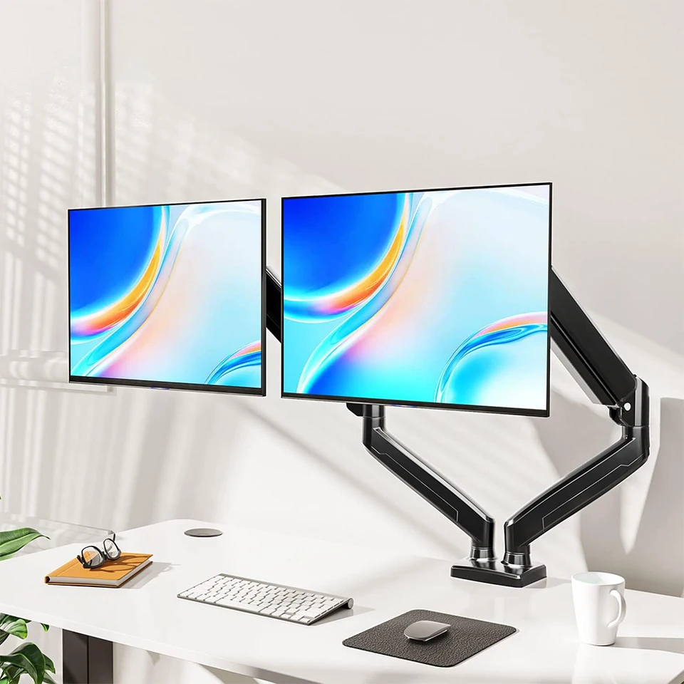 Adjustable Dual Monitor Stand Desk Mount for Home Office