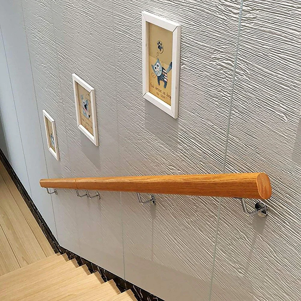 Handrail Brackets Wall Support Hand Bannister Mopstick Rail Balustrade Silver Strong For Fitting Handrail Practical