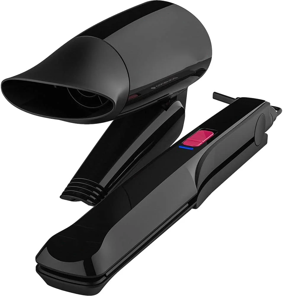 

Travel dryer + flat iron Beauty Trip, Bivolt, , KIT570BIV, Black