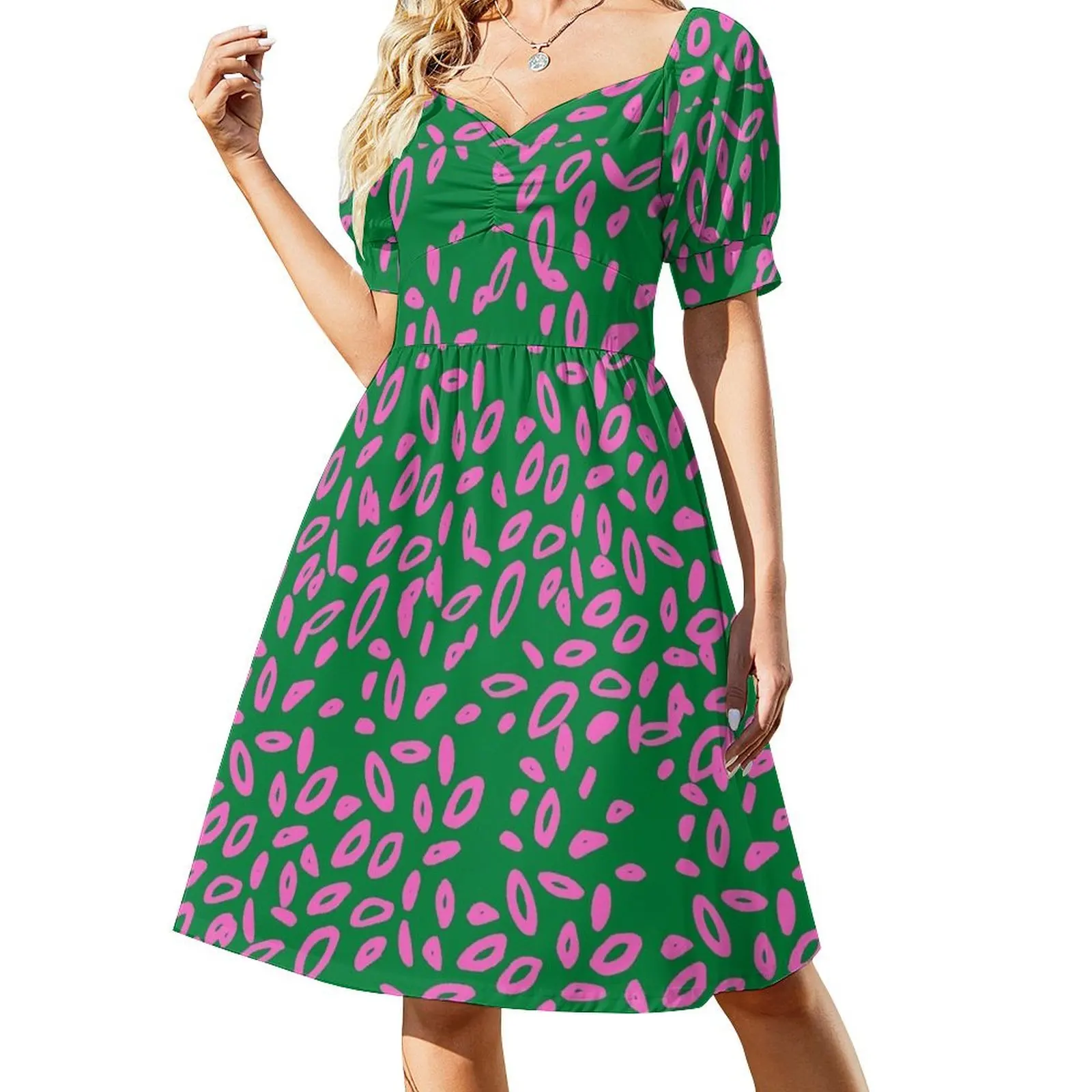 

Pink and green elegance Sleeveless Dress Dress for girls ladies dresses for women 2024