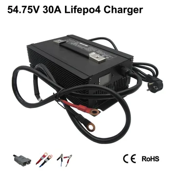 54.75V 48V 30A LiFePO4 Ebike Motorcycle RV Charger 15S 15A 20A LFP Bicycle Energy Storage Forklift Sightseeing Car Boat Charger