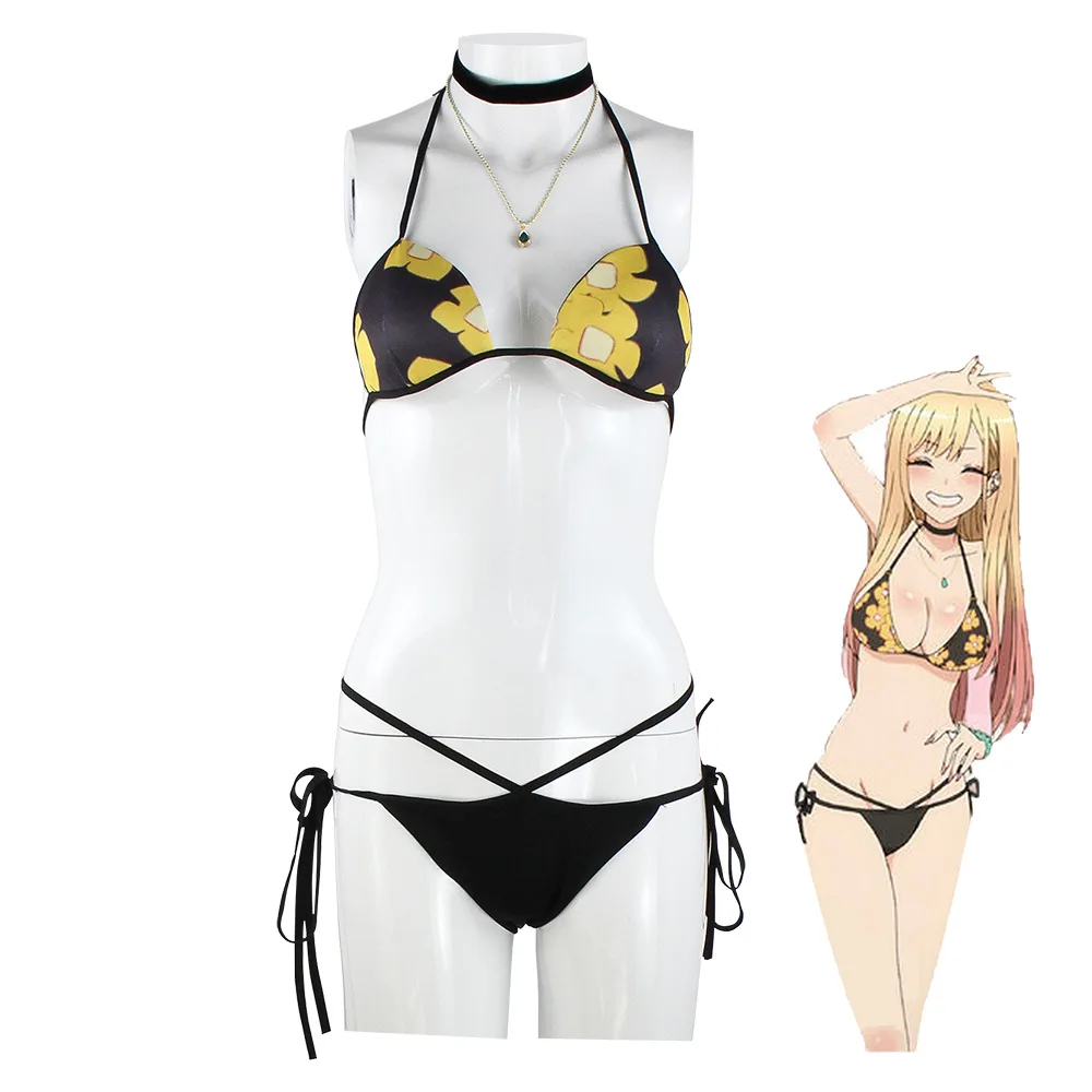 Anime My Dress Up Darling Cosplay Kitagawa Marin Swimsuit Bikini Cosplay  Costume My Dress-Up Darling Swimsuit - AliExpress