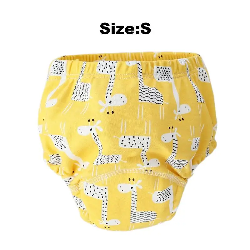 Potty Training Underwear 6-Layers Breathable Cotton Toddler Potty Training Underwear Reusable Absorbent Waterproof