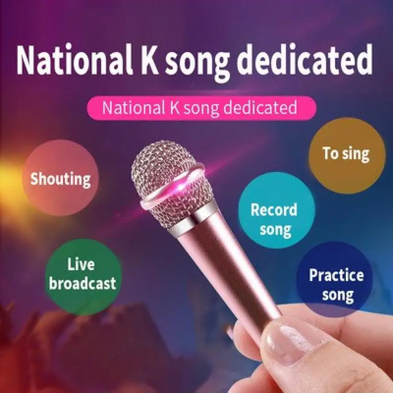 Mini 3.5mm Stereo Studio Microphone Earphone Ktv Karaoke Mini Microphone for Cell Phone Laptop Computer Desktop Small Size Mic