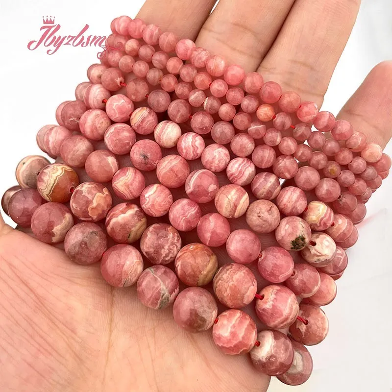 BEADIA Faceted Natural Rhodochrosite Stone Rondelle 3x4mm Loose Semi Gemstone Beads for Jewelry Making 38cm