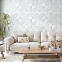 แผ่นผนังลายไม้เทียม 3 มิติ ขนาด 30x30 ซม. จำนวน 10 ชิ้น สำหรับตกแต่งผนังภายใน ลายไม้โอ๊ค แผ่นตกแต่งผนัง 3 มิติ สติ๊กเกอร์ติดผนัง 4