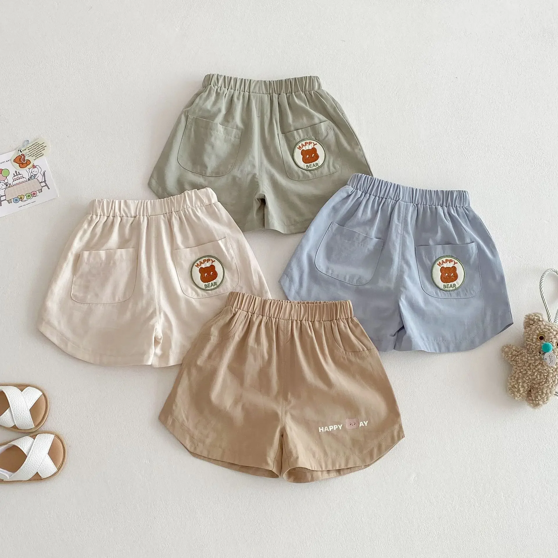 Description Picture 6 of itemGirls' Korean Shorts 2025 New Summer Korean Style Embroidered Mushroom Fashionable Casual Shorts for Boys and Girls