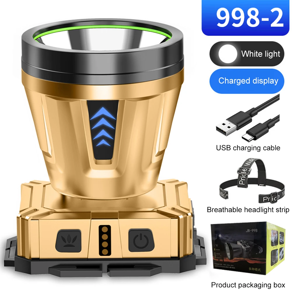 

Powerful LED Headlamp Motion Sensor Emergency Lantern USB Rechargeable Flashlight Waterproof Light 3 Light Modes for Camping