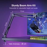 FIFINE Dynamic XLR Microphone Kit with Boom Arm