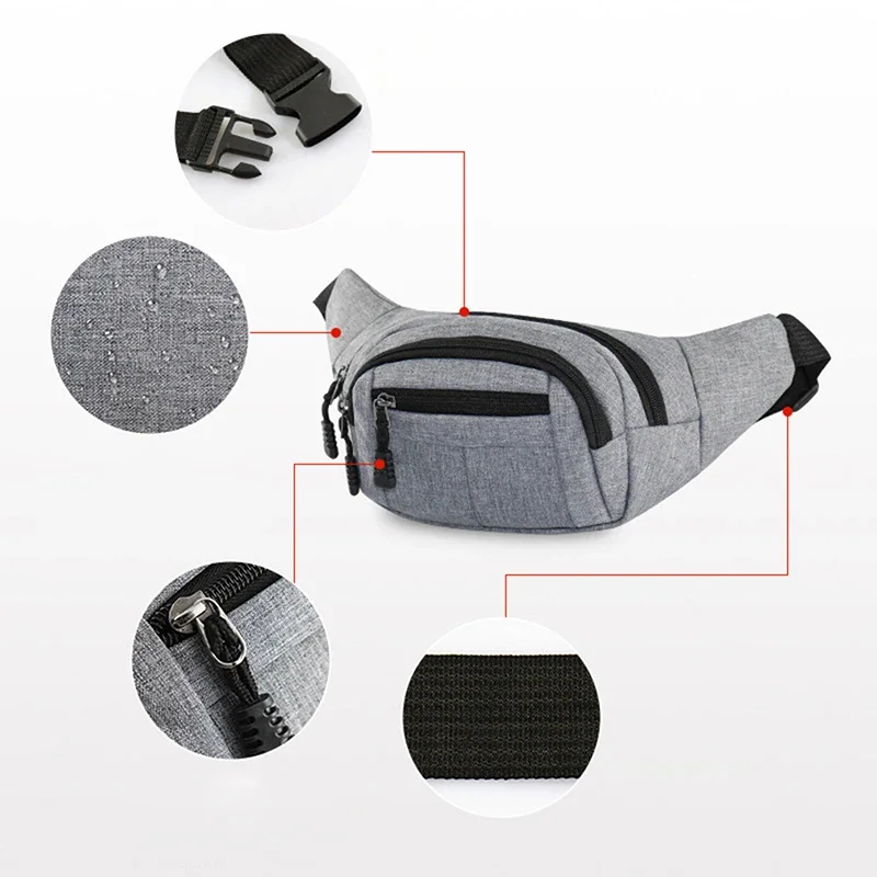Hip Belly Banana Bum Chest Belt for Men Women Waist Bag Male Female Fanny Pack Pouch Murse Purse Kidney Row Wallet