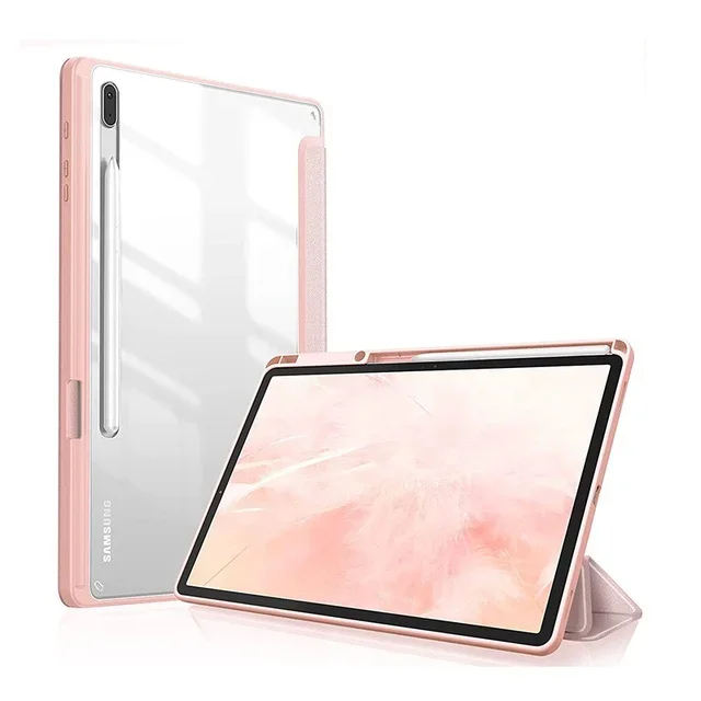 Premium HD Clear Acrylic Tablet Case with Pen Slot