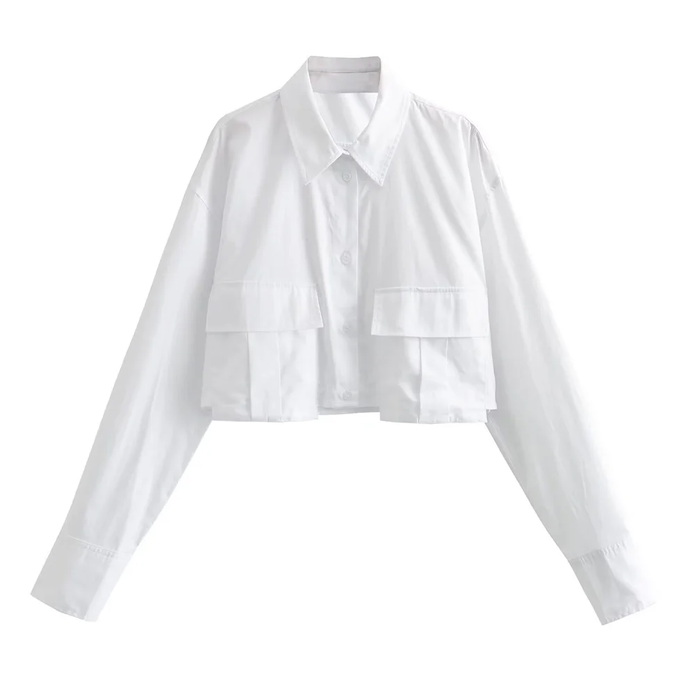 Autumn New Women's Wear Design Sense: A Small Number Polo Neck Loose Windbreaker Fabric Short Shirt 4432029
