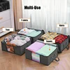 35L Fabric Storage Bags with Clear Viewing Windows - Quilted, Foldable Organizer Boxes for Clothes, Blankets & Bedding 5