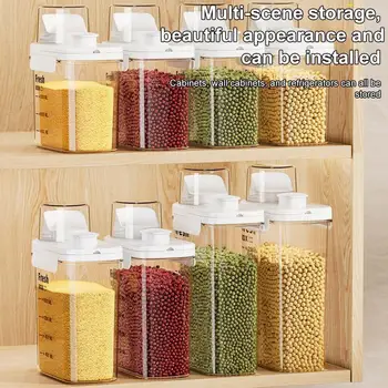 1PCS Airtight Rice Storage Container Insect Proof Moisture Sealed Grain Bin  For  Flour Millet Wheat Kitchen Pantry Organization 2