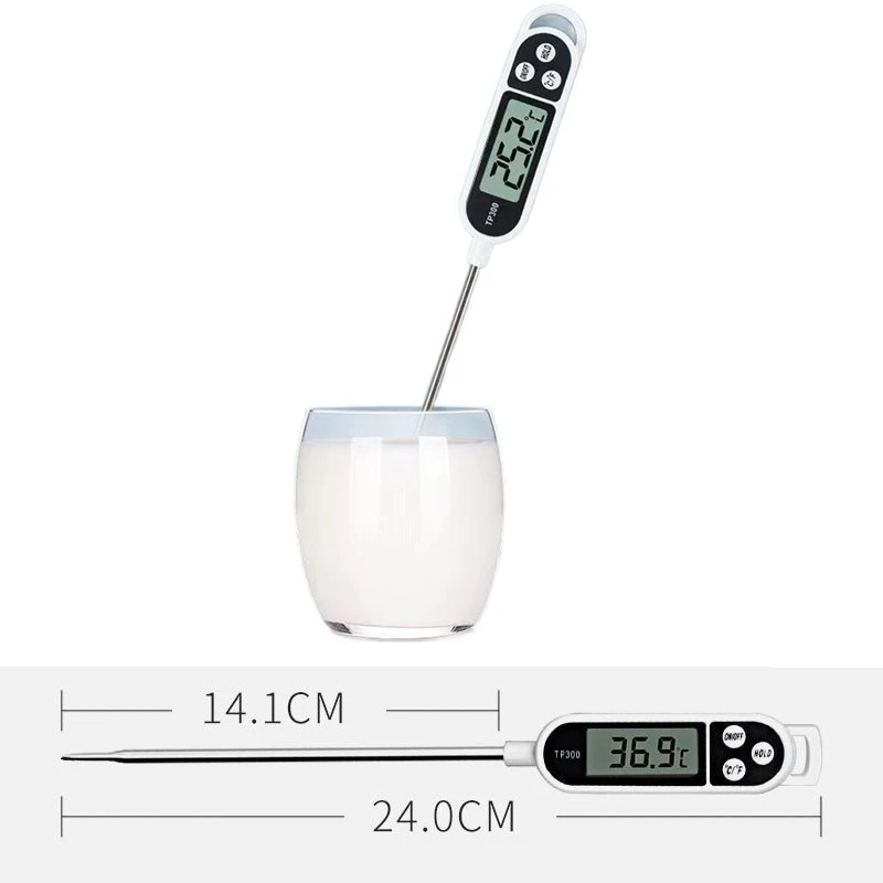 Meat Thermometer Food Probe Type Kitchen Digital Thermometer For Meat Milk Cooking BBQ TP300 Electronic Temperature Gauge Tool