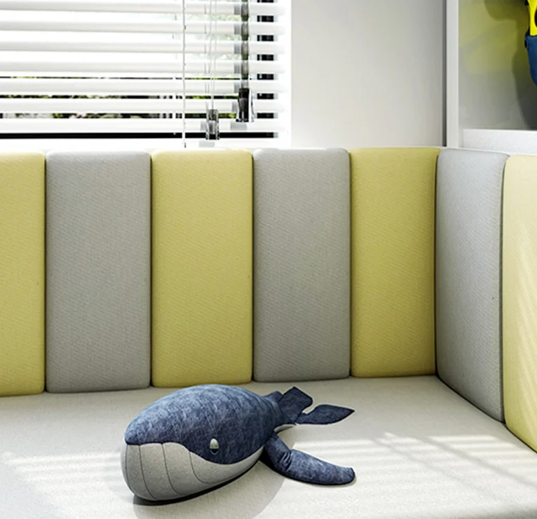 

2021 Simple tatami bedside board technology cloth soft bag sticker
